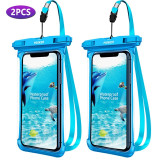 Full View Waterproof Case for Phone Underwater Snow Rainforest Transparent Dry Bag