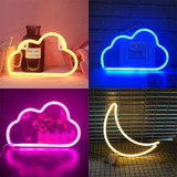 LED Cloud Design Neon Sign Night Light Art Decorative Lights Plastic Wall Lamp LED Cloud Design Neon Sign Night Light Art Decorative Lights Plastic Wall Lamp