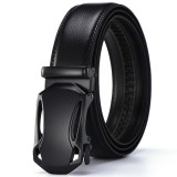 Designer Automatic Buckle Cowhide Leather Men Belt