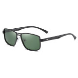 Fashion Sunglasses Men UV400 Polarized Square Metal Frame