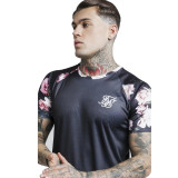 Summer SikSilk Male T Shirt Silk Silk Tshirt O-Neck Short Funny Mens Shirts