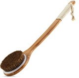 TREESMILE Exfoliating Wooden Body Massage Shower Brush Natural Bristle Bath Brush SPA Woman Man Skin Care Dry Body Brush D40