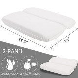 SPA Bath Pillow with Suction Cups Neck and Back Support Headrest Pillow