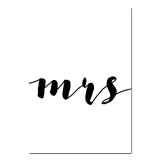 Mr Mrs Family Simple Quotes Wall Art Canvas Poster