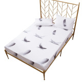 MECEROCK New Printing Bed Mattress Cover Waterproof Mattress Protector Pad Fitted Sheet
