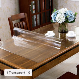 PVC Transparent Tablecloth Soft Glass Rectangle Waterproof table Oil cloth Table Cover Decor Kitchen Table cloth With Pattern