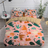 ZEIMON Cartoon Bedding Set Cute Cats Printed 3D Duvet Cover Set