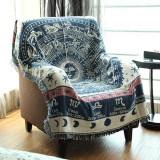 Thicken Pure Cotton Thread Knitted Blanket  Ethnic Tribal Bohemian Blanket Sofa Cover
