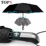 Wind Resistant Fully-Automatic Umbrella Rain Women For Men 3Folding