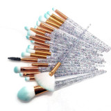 20pcs Diamond Makeup Brush Set Eye Brush Beauty Tools Fan Powder Eyeshadow
