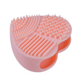 1Pcs Silicone Brush Egg Heart Brushes Cleaning Tools Makeup Brush Cleaner Scrubber