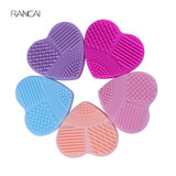 1Pcs Silicone Brush Egg Heart Brushes Cleaning Tools Makeup Brush Cleaner Scrubber
