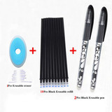 Erasable Pen Set Blue Black Color Ink Writing Gel Pens Washable handle