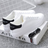 BODENSEE White Sneakers Women Canvas Fashion Vulcanize Shoes Plus Size 35-42