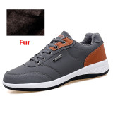 OZERSK Men Sneakers Fashion Casual Leather Breathable Shoes