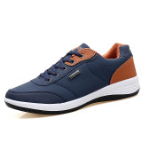 OZERSK Men Sneakers Fashion Casual Leather Breathable Shoes