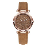 Casual Women Romantic Starry Sky Wrist Watch Leather Rhinestone Designer Ladies