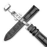 Watchband 18mm 19mm 20mm 21mm 22mm 24mm Calf Genuine Leather Watch Band Alligator Grain Watch Strap