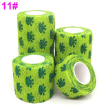 1 pcs Printed Medical Self Adhesive Elastic Bandage 4.5m Colorful Sports Wrap Tape for Finger Joint Knee First Aid Kit Pet Tape
