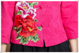 Autumn Chinese Female cotton linen Tang Suit style Tops Vintage embroidered flower Women blouse Traditional Chinese Clothes top Autumn Chinese Female cotton linen Tang Suit style Tops Vintage embroidered flower Women blouse Traditional Chinese Clothes top