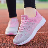 Women Casual Shoes Fashion Breathable Walking Mesh Lace Up Flat Shoes Sneakers Women 2020 Tenis Feminino White Vulcanized Shoes