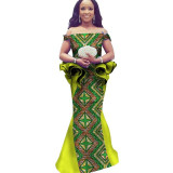 African Dress Dashiki Bazin Riche Dress Casual Summer Sleeveless Maxi Dress Print Dashiki Fabric Women African Clothing WY1566 African Dress Dashiki Bazin Riche Dress Casual Summer Sleeveless Maxi Dress Print Dashiki Fabric Women African Clothing WY1566