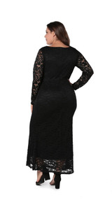 4xl vintage elegant lace dress winter 2019 big size evening women dress party night bodycon slim long dress plus size maxi dress