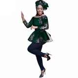 2019 African Print Wax Shirt for Women Dashiki Long Sleeves Africa Clothing Plus Size Traditional African Clothing WY3121 2019 African Print Wax Shirt for Women Dashiki Long Sleeves Africa Clothing Plus Size Traditional African Clothing WY3121