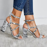 Women Prints Snakeskin Sandals Pumps Super High Heels Women Prints Snakeskin Sandals Pumps Super High Heels
