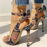 Summer Women Thin High Heels Pumps 10CM Fish Mouth Bow Not Woman Hollow Out Cross-tied Pumps Party Wedding Shoes