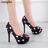 Pumps women shoes platform heels peep toe woman shoes ladies office shoes women Wave point Party Shoes