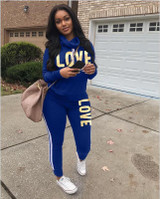 Multicolor Women Tracksuits Sports Set Big tongue Sweatsuit Outfit 2 Piece Set