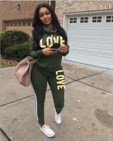 Multicolor Women Tracksuits Sports Set Big tongue Sweatsuit Outfit 2 Piece Set