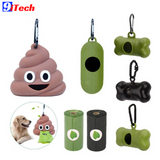 9itech Waste Bag Dispenser for Dog Waste Carrier Green Black Pet Supply Accessory Dog Cat Small Tools Poop Bag Holder
