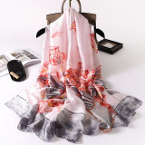 New Design Brand Silk Scarves Summer Women Shawls and Wraps Print Hijabs Scarfs