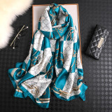 New Design Brand Silk Scarves Summer Women Shawls and Wraps Print Hijabs Scarfs