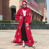 Open Dubai Abaya Kimono Cardigan Muslim Hijab Dress Kaftan Abayas Islamic Clothing