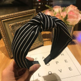 Plaid Cotton Hair Accessories Knotted Hair Band for Women Headbands Hairbands Headwear