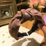 Plaid Cotton Hair Accessories Knotted Hair Band for Women Headbands Hairbands Headwear