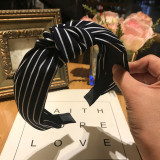 Plaid Cotton Hair Accessories Knotted Hair Band for Women Headbands Hairbands Headwear