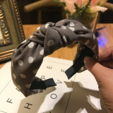 Plaid Cotton Hair Accessories Knotted Hair Band for Women Headbands Hairbands Headwear