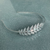 Gold Leaf Headband Leaves Headpiece Tiara Hairband For Women Forehead Hair