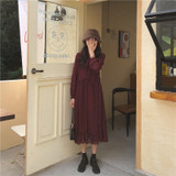 Women Chiffon Dress Spring Summer New Fashion Female Long Sleeve