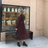 Women Chiffon Dress Spring Summer New Fashion Female Long Sleeve