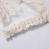 Beach Cover Up Floral Embroidery Bikini Cover Up Swimwear Women