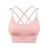 Sexy Cross Straps Gym Sports Bra For Women Wireless Yoga Fitness Sexy Cross Straps Gym Sports Bra For Women Wireless Yoga Fitness