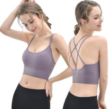Sexy Cross Straps Gym Sports Bra For Women Wireless Yoga Fitness Sexy Cross Straps Gym Sports Bra For Women Wireless Yoga Fitness