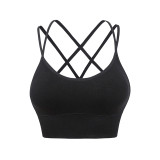 Sexy Cross Straps Gym Sports Bra For Women Wireless Yoga Fitness Sexy Cross Straps Gym Sports Bra For Women Wireless Yoga Fitness