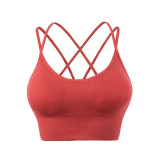 Sexy Cross Straps Gym Sports Bra For Women Wireless Yoga Fitness Sexy Cross Straps Gym Sports Bra For Women Wireless Yoga Fitness