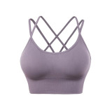 Sexy Cross Straps Gym Sports Bra For Women Wireless Yoga Fitness Sexy Cross Straps Gym Sports Bra For Women Wireless Yoga Fitness